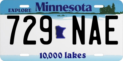 MN license plate 729NAE