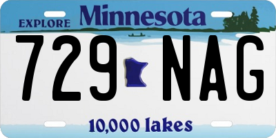 MN license plate 729NAG