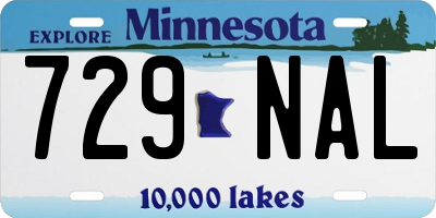 MN license plate 729NAL