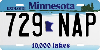 MN license plate 729NAP