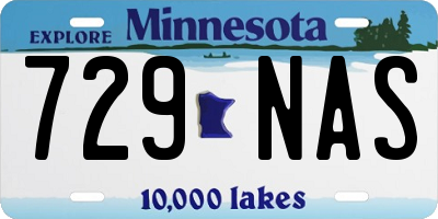 MN license plate 729NAS