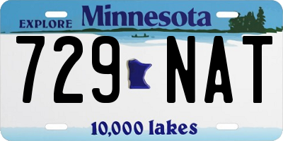 MN license plate 729NAT