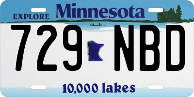 MN license plate 729NBD