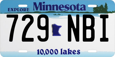 MN license plate 729NBI