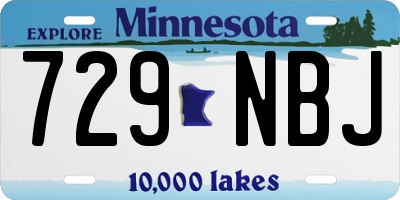 MN license plate 729NBJ