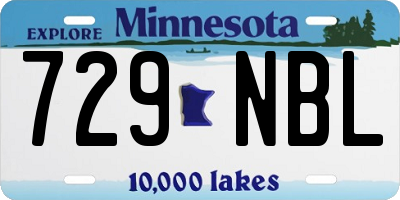MN license plate 729NBL