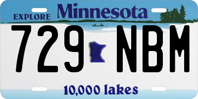 MN license plate 729NBM
