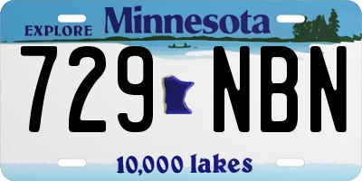MN license plate 729NBN