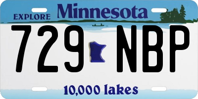 MN license plate 729NBP