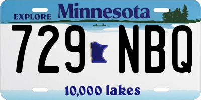 MN license plate 729NBQ
