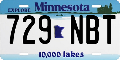 MN license plate 729NBT