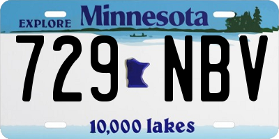 MN license plate 729NBV