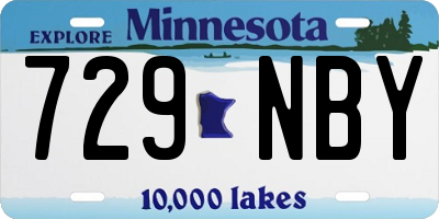 MN license plate 729NBY