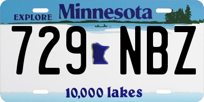 MN license plate 729NBZ
