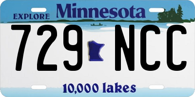 MN license plate 729NCC