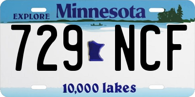 MN license plate 729NCF