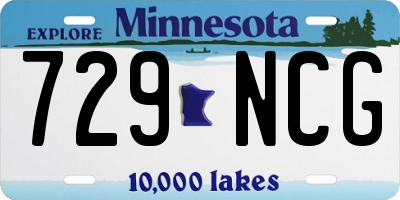 MN license plate 729NCG