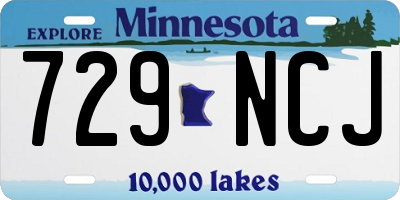 MN license plate 729NCJ