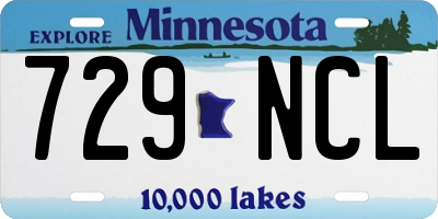 MN license plate 729NCL