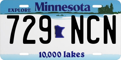 MN license plate 729NCN