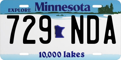 MN license plate 729NDA