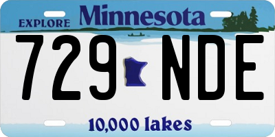 MN license plate 729NDE