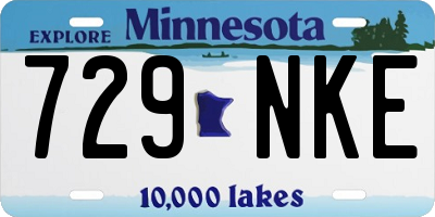 MN license plate 729NKE