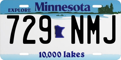 MN license plate 729NMJ