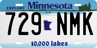 MN license plate 729NMK