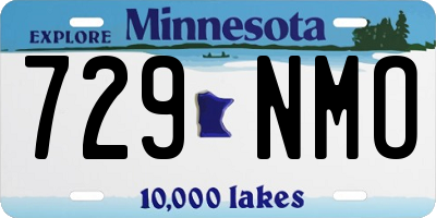 MN license plate 729NMO