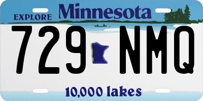 MN license plate 729NMQ