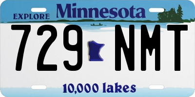 MN license plate 729NMT