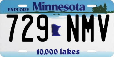 MN license plate 729NMV