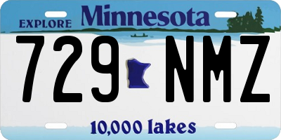 MN license plate 729NMZ