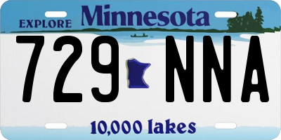 MN license plate 729NNA