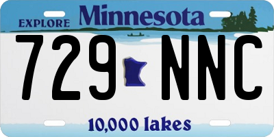 MN license plate 729NNC