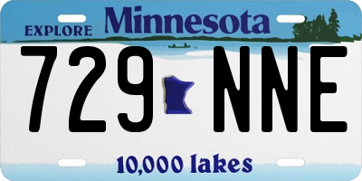 MN license plate 729NNE