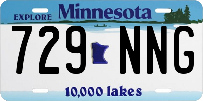 MN license plate 729NNG
