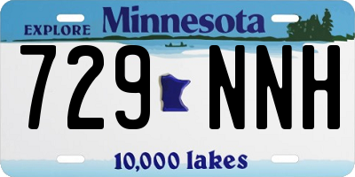 MN license plate 729NNH