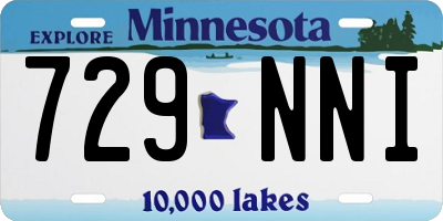 MN license plate 729NNI