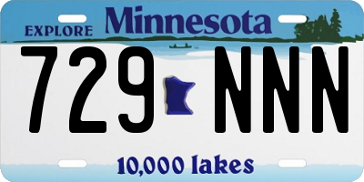 MN license plate 729NNN