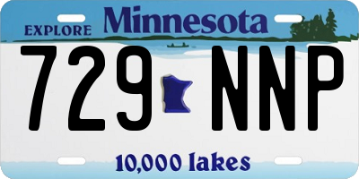 MN license plate 729NNP