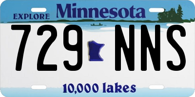 MN license plate 729NNS