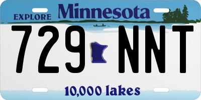 MN license plate 729NNT
