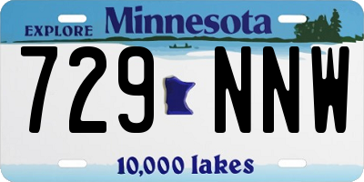 MN license plate 729NNW