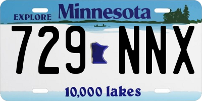 MN license plate 729NNX