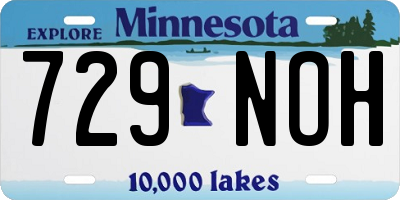 MN license plate 729NOH