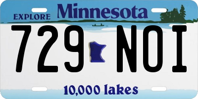 MN license plate 729NOI
