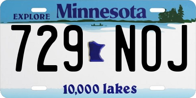 MN license plate 729NOJ