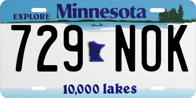 MN license plate 729NOK